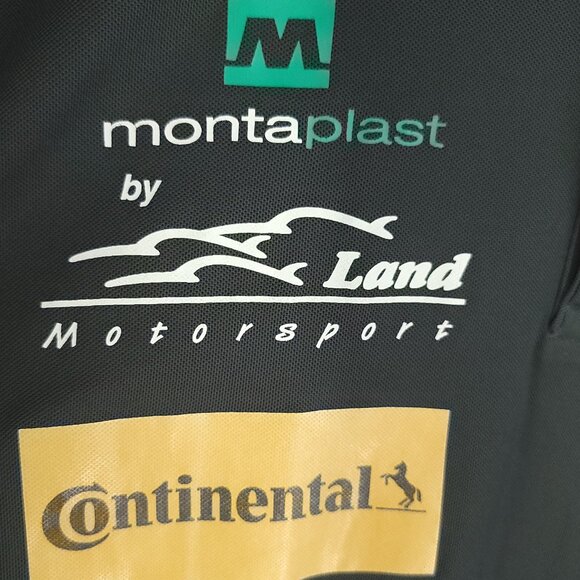 Montaplast Land Motorsport IMSA Graphic Polo Shirt Men's Small Gray Hakro - Picture 3 of 11